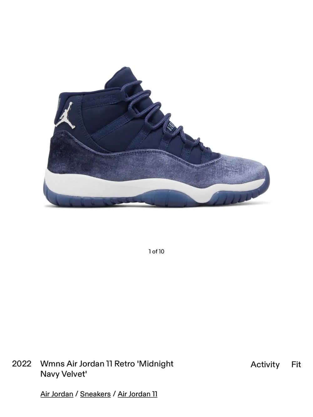 Women’s navy retro 11 jordan sneakers
